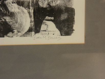 BOLLES John M. "Composition abstraite", 1964, estampe, signée en bas à droite, datée...