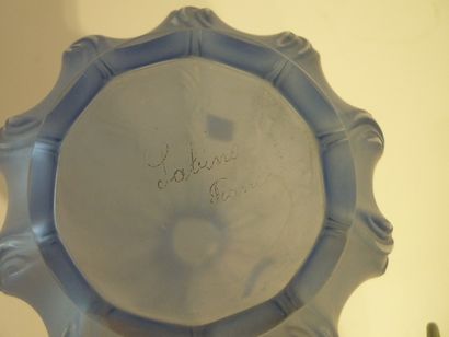 SABINO Marius Ernest (1878-1961) Vase ovoïde d'époque Art déco à nervures verticales,...