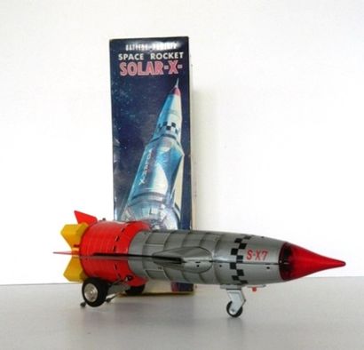 null TN Japan, Space Rocket Solar X, battery operated, 40 cm (EB).