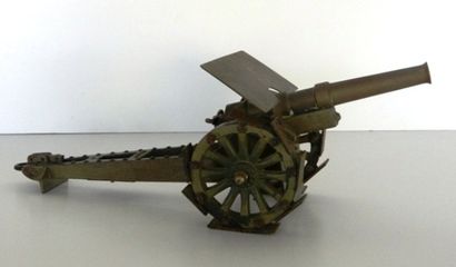 null MÄRKLIN, gros canon de campagne en métal, canon en bronze, roues équipées de...