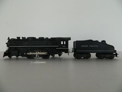 null MARX écart O locomotive 121, tender 4 axes, noire 666 Union Pacific, bon ét...