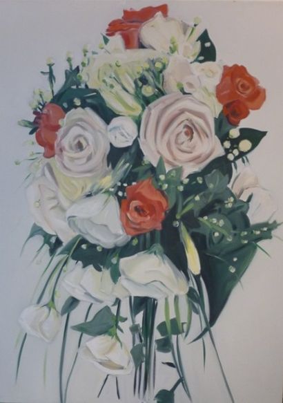 BEAUDRY Charlotte (1968) "Untitled (Bouquet)", 2012, huile sur toile, signée et datée...