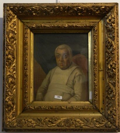 null ANONYME, "Portrait du révérend Norbert Dierckx", mi-XIXe, huile sur carton,...