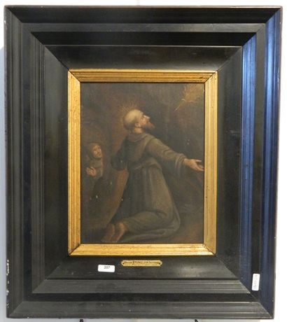 ÉCOLE FLAMANDE - TENIERS David I (1582-1649) [attribué à] "Saint François d'Assise...