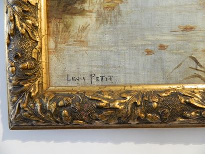 PETIT Louis (1864-1937) "Fontainebleau", 1936, huile sur toile, signée en bas à gauche,...