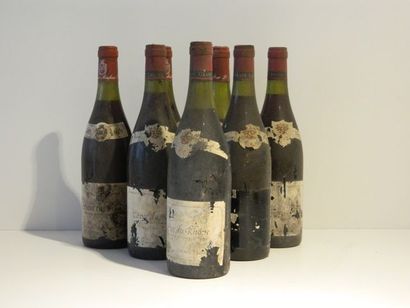 null Côtes-du-Rhône, sept bouteilles Prosper Maufoux et Grafé Lecocq, rouge, 1985...