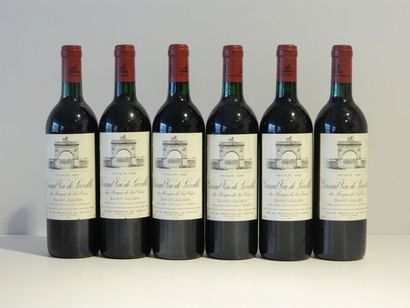 null Bordeaux, Saint-Julien, six bouteilles du Château de Léoville Las Cases, Deuxième...