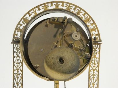 null Pendule-squelette d'époque Restauration à cadran annulaire, début XIXe, bronze...
