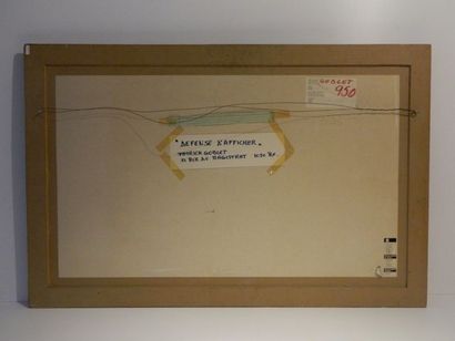 GOBLET Patrick (1950) "Défense d'afficher", XX-XXIe, crayon sur papier, 61x100 cm...