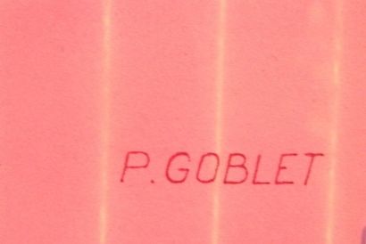 GOBLET Patrick (1950) "Vénus et l'Amour", XX-XXIe, technique mixte sur papier, signée...
