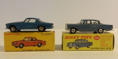 null DINKY (2) : 24J, Alfa Romeo 1900 Super Sprint avec glace, bleue (MB) - 186,...
