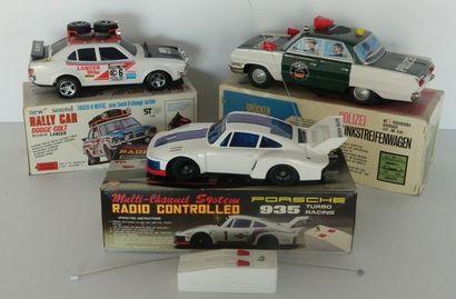 null JAPAN, 4 voitures : ALPS, Rally Car Dodge Colt, battery powered, touch-o-matic,...