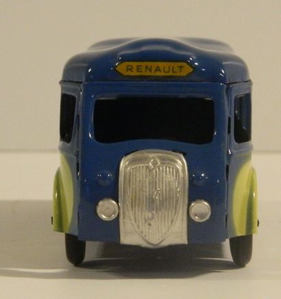 null CIJ, car d'excursion Pullman Renault bleu et jaune, mécanique, l. 23 cm [état...