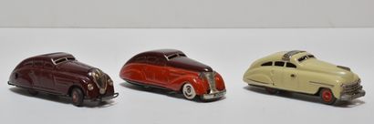 null SCHUCO, 3 limousines mécaniques originales années '50 : FEX 1111 blanche made...