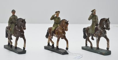 null DURSO, 3 cavaliers : 1 roi Albert - 1 officier - 1 soldat en capote (E).