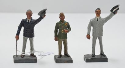 null DURSO, 3 personnages illustres : Eisenhower - Churchill - Franco (E).