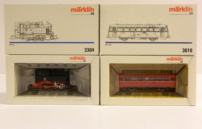 null MÄRKLIN (2) : 3304, loco-tender BR 80 de la DB [neuve, boîte blanche] (MB) ;...