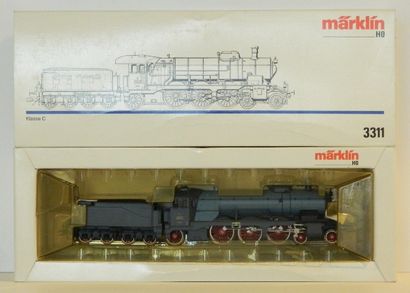 null MÄRKLIN 3311, locomotive à vapeur allemande 231 bleue, tender à 3 axes, Klasse...