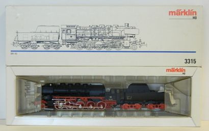 null MÄRKLIN 3315, locomotive à vapeur 150 noire, type BR 50 [boîte blanche, en ordre...
