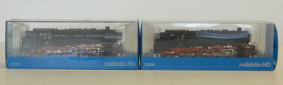 null MÄRKLIN 3308 et 3309, 2 locos-tender 151, BR 85 006 et 007 de la DB [boîtes...
