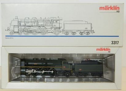 null MÄRKLIN 3317, locomotive à vapeur Pacific, série 231 A de la SNCF, tender à...