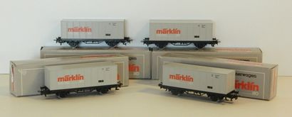 null MÄRKLIN, 4 wagons-container publicitaires "Marklin digital" (MB).