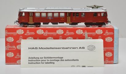 null HAG 260, automotrice A BDe 4/4 en rouge [boîte carton rouge, état neuf].