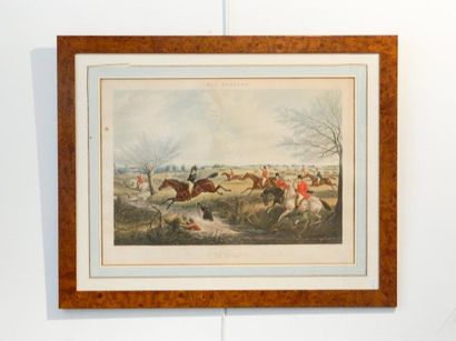 ALKEN Samuel Henry G. II (1810-1894) "Fox Hunting - The Brook !", XIXe, lithographie...