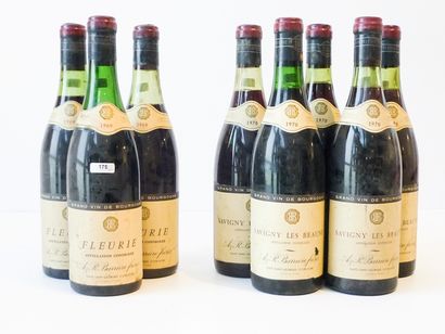 null BOURGOGNE (CÔTE-D'OR), rouge, ensemble de huit bouteilles :

Nuits-Saint-Georges...