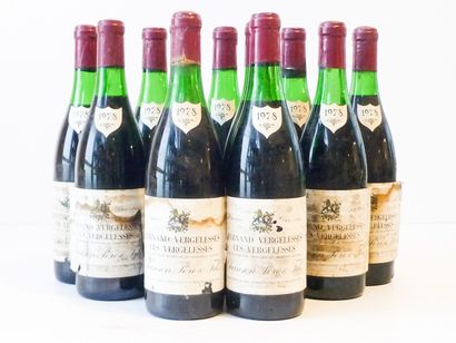 null BOURGOGNE, rouge, Pernand Vergelesses - Les Vergelesses, 1978, onze bouteilles...