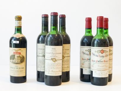 null BORDEAUX (SAINT-ÉMILION), rouge, ensemble de sept bouteilles :

Château La Tour-du-Cauze,...