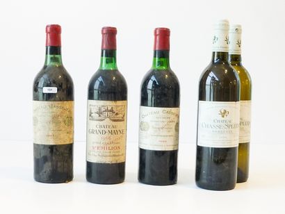 null BORDEAUX (SAINT-ÉMILION), rouge, ensemble de trois bouteilles :

Château Cassevert,...