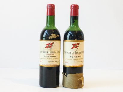 null BORDEAUX (POMEROL), rouge, Château La Fleur-Pétrus, grand cru 1962, deux bouteilles...