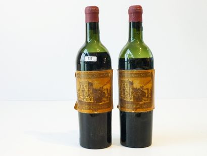 null BORDEAUX (SAINT-JULIEN), rouge, Château Ducru-Beaucaillou, 1945, deux bouteilles...