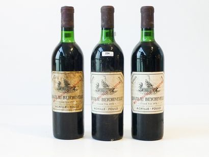 null BORDEAUX (SAINT-JULIEN), rouge, Château Beychevelle, grand vin 1969 (une) et...