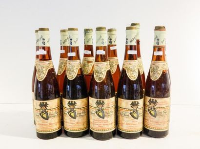 null ALLEMAGNE, blanc, Riesling, 1963, onze bouteilles [mi-épaule/bas, légères pertes...