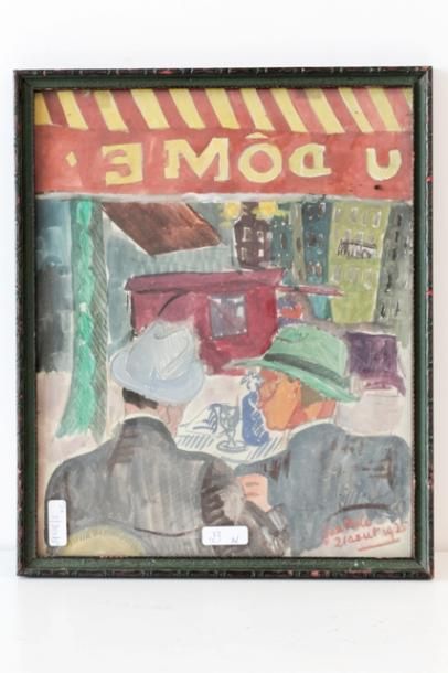 VAN GINDERTAEL Emil dit Jean Milo (1906-1993) "Un souper rue des Bouchers" 1917,...