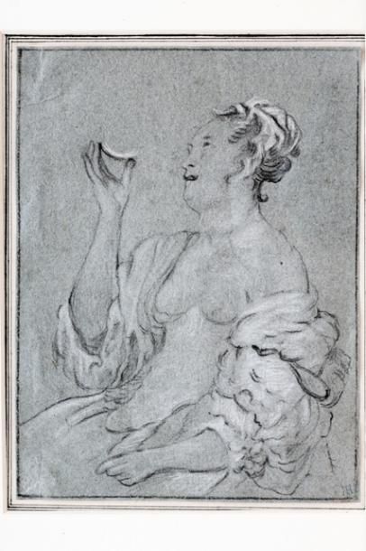 BACKER Jacob Adriaensz (1608-1651) [attribué à] "La Mangeuse d'huîtres", XVIIe, pierre...