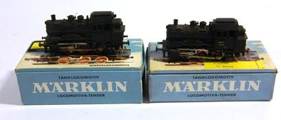 null MÄRKLIN (2) réf 3000 : 2 locos-tender 030 : 1re version à 2 feux, 89005 - et...