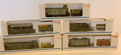 null MÄRKLIN, 5 Museumswagen [boîtes blanches] : de 1996 à 2000 (MB).