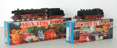 null MÄRKLIN, 2 locomotives : 

- 3085/2, 2e version (1974-81), locomotive à vapeur...