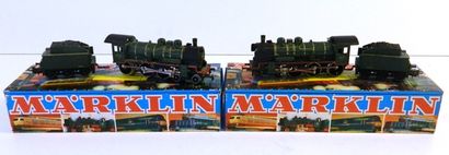 null MÄRKLIN 3086 (2), 2 locomotives 230 belges, série 64041, tender à 3 axes : 

-...