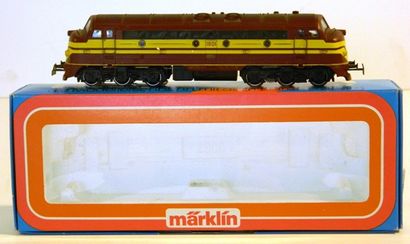 null MÄRKLIN 3134, loco diesel CC des chemins de fer luxembourgeois en brun à lignes...