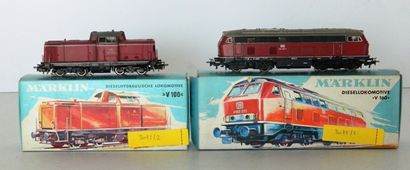 null MÄRKLIN, 2 locos diesel de la DB : 

- 3072/2 (1969-91), BB V100 rouge 212 215-8...