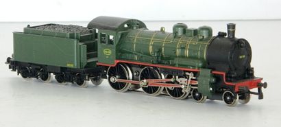 null MÄRKLIN 3086/5 (1978), locomotive 231 belge 64 119 verte, tender à 4 axes 22301...