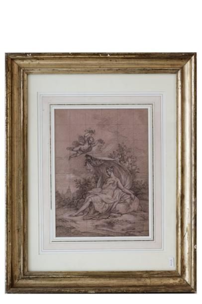 VALLIN Jacques Antoine (c.1760-c.1831) "Vénus entourée de putti dans un paysage"...