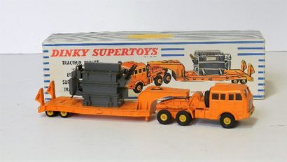 null DINKY Supertoys 898 tracteur Berliet et remorque surbaissée porte-transformateur...