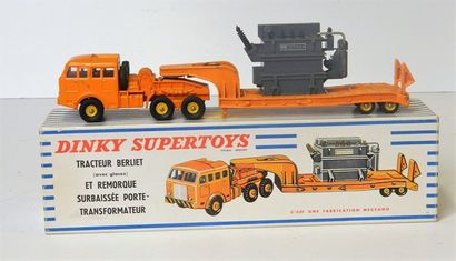 null DINKY Supertoys 898 tracteur Berliet et remorque surbaissée porte-transformateur...
