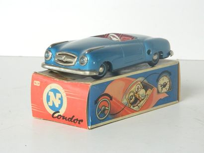 null JNF CONDOR, cabriolet en tôle bleue, mécanique, l. 18 cm [très bel état, en...