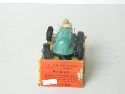 null TRIANG n° 2 Minic Racer, voiture de course verte, mécanique, l. 12 cm [bon état,...